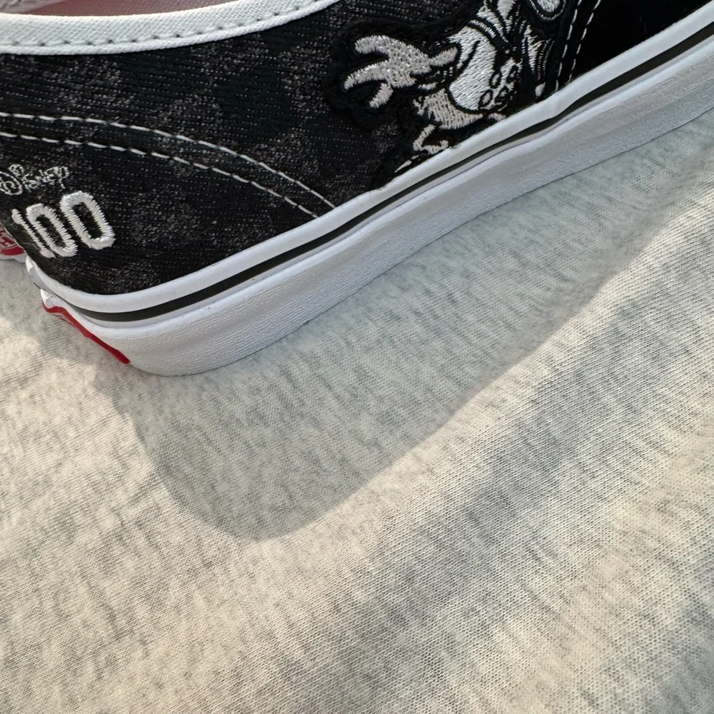 Disney Vans Black and White Sneakers 100 year anniversary Rare special edition